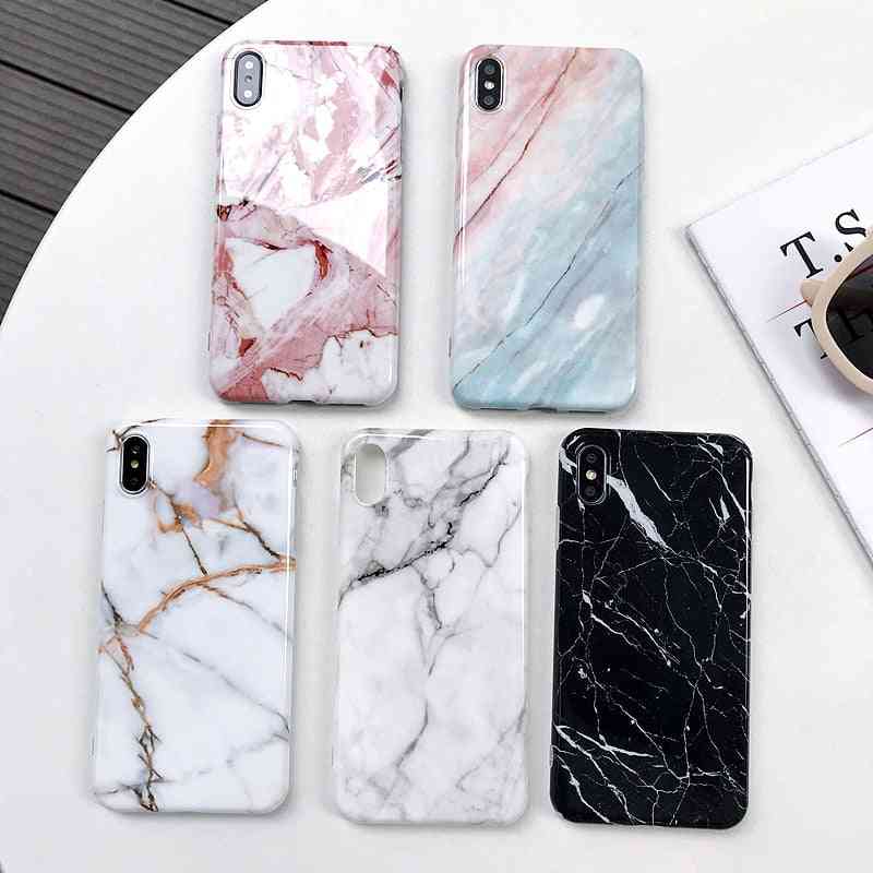Marble Case On For Coque, Silicone Soft Tpu Back Cover