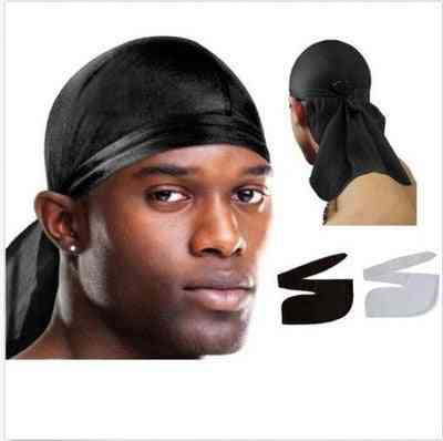 Men Stretchy Hip Hop Du Doo Rag Durag Wigs Turban Bandana Headwear Long Hat