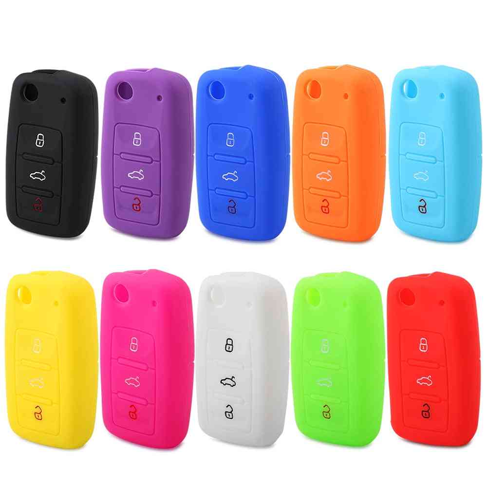 3-buttons Silicone, Car Key, Cover Case