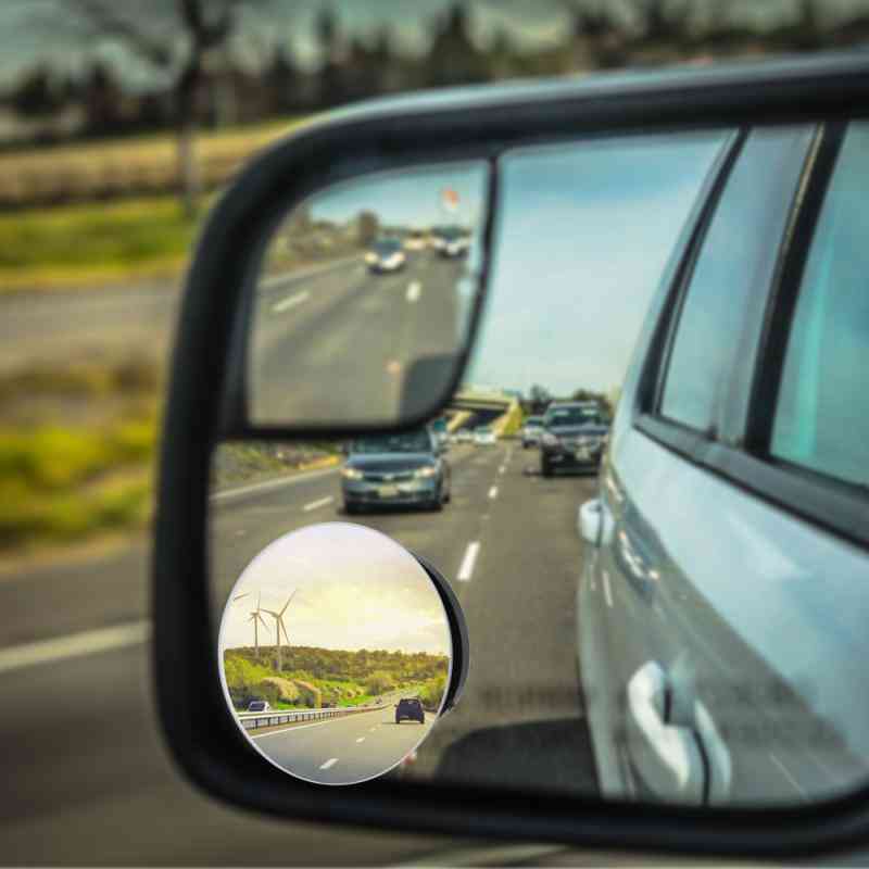 Mini espejos retrovisores rotativos, espejo retrovisor redondo del coche