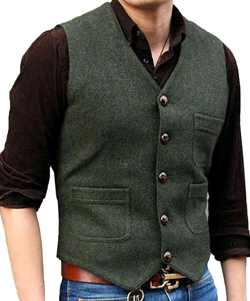 Casual Suit V-neck, Wool Waistcoat's