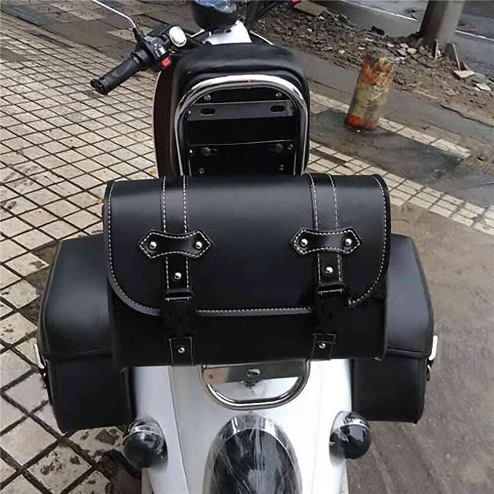 Side Pu Leather Luggage Saddle Bag, Storage Tool Pouch