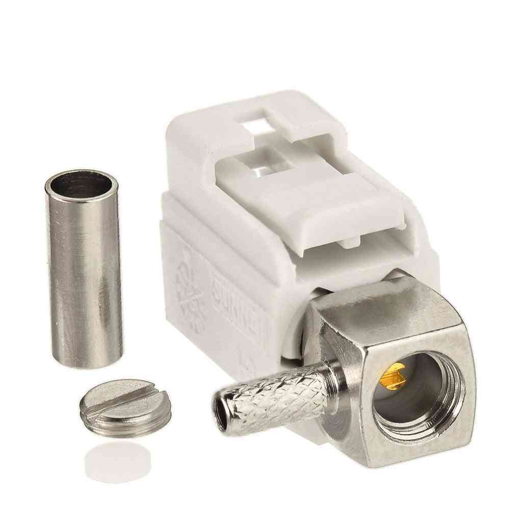 B Jack Right Angle Radio With Phantom Crimp - Rf Coaxial Connector For Cable