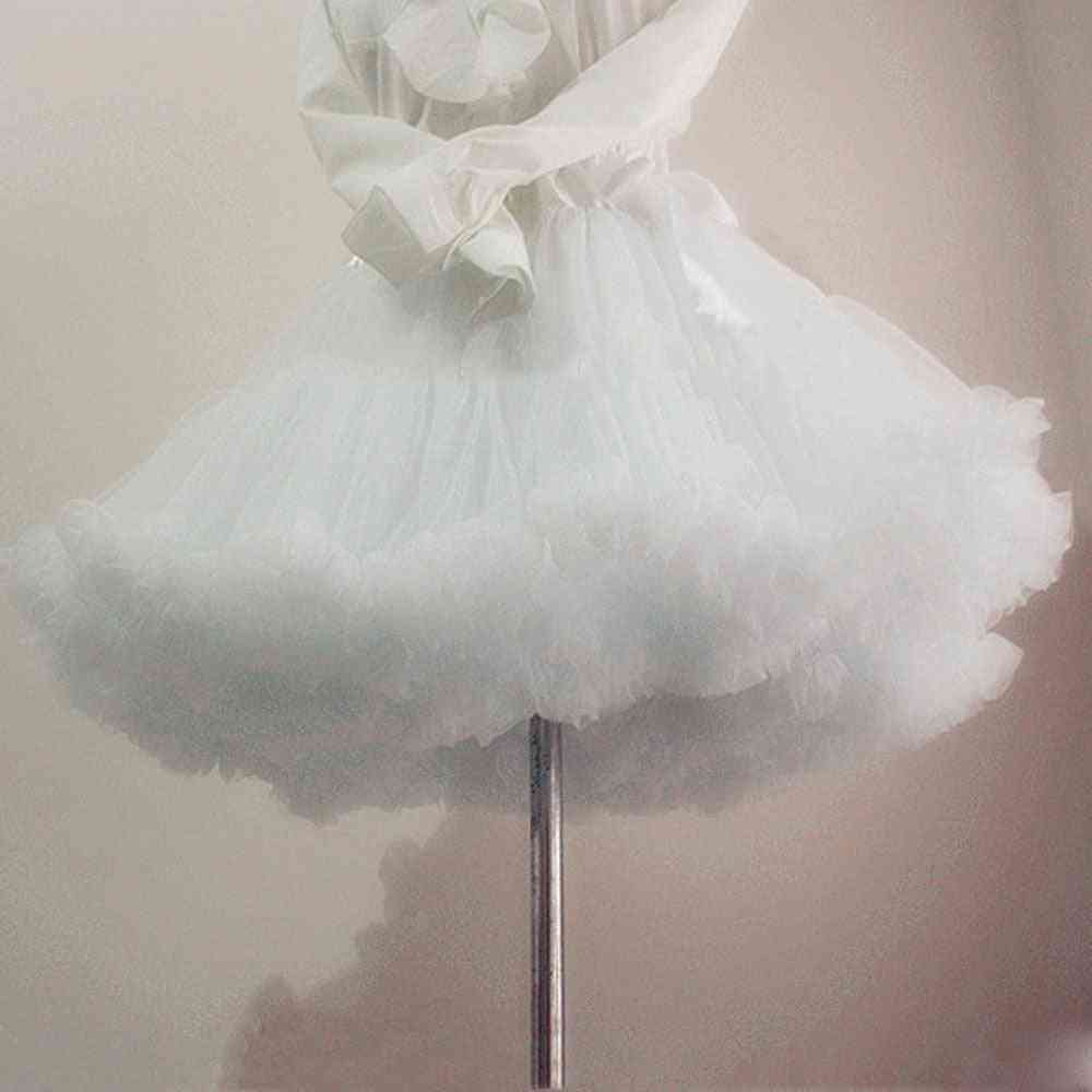Short Women Tulle Halloween Petticoat Crinoline Vintage Bridal Underskirt Rockabilly Tutu