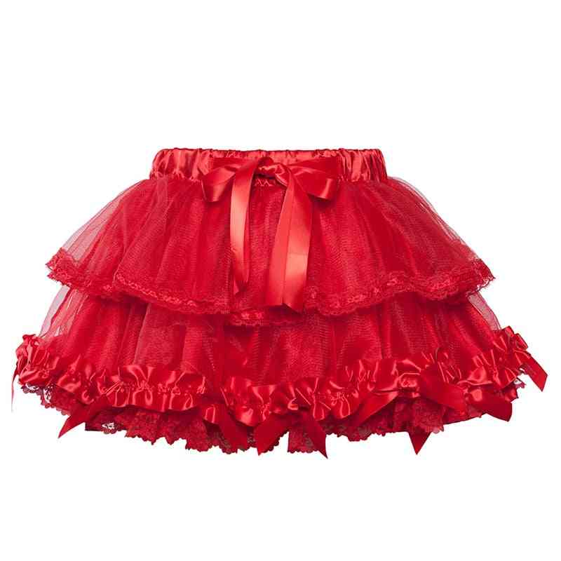 Letní lolita krajkové mini sukně, dámský burleskní tyl