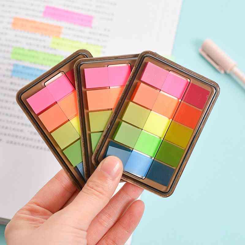 Fluorescence Color Memo Pad Notes Bookmark Point Marker Sticker Paper
