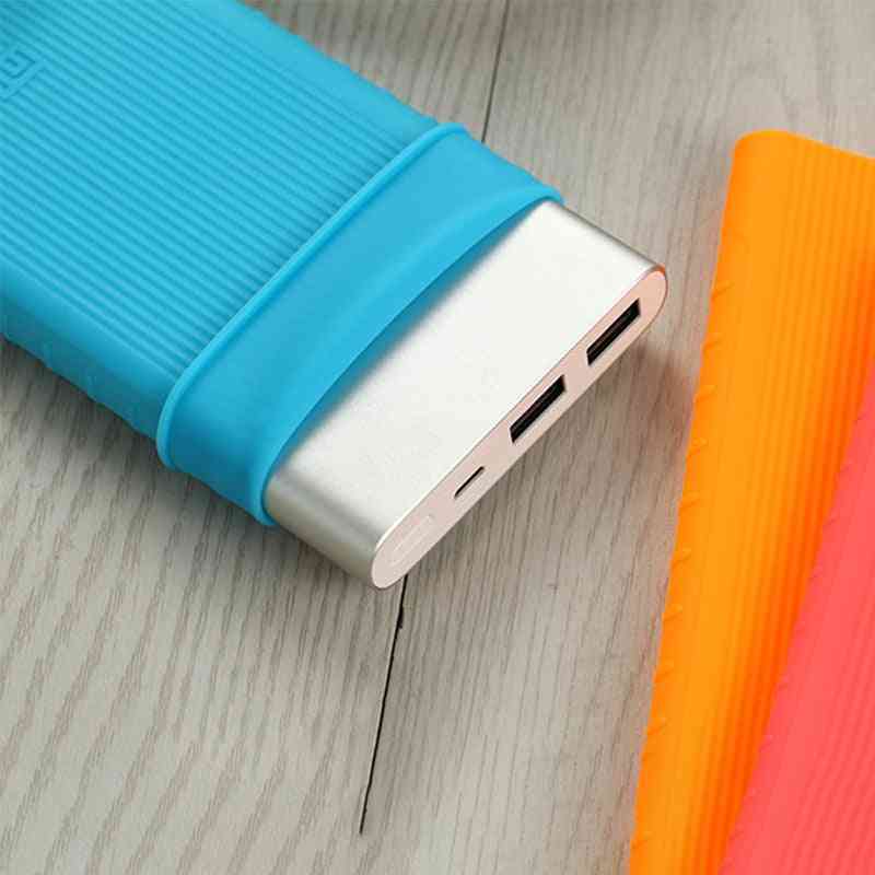 Virtapankki kaksois-USB-portti silikoninen ihon kuoren suojakotelo uudelle xiaomille