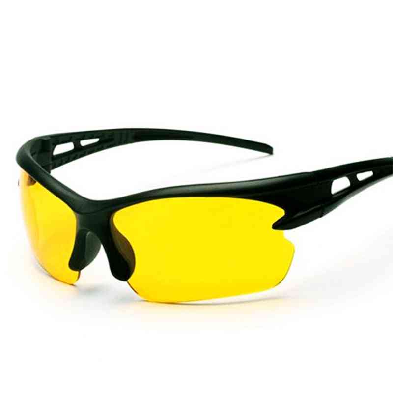 Driving Protective Gears Goggles, Yellow Lens Ultra Light Frame Sunglasses