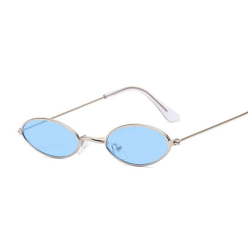 Petite monture, lunettes de soleil de forme ovale de style vintage