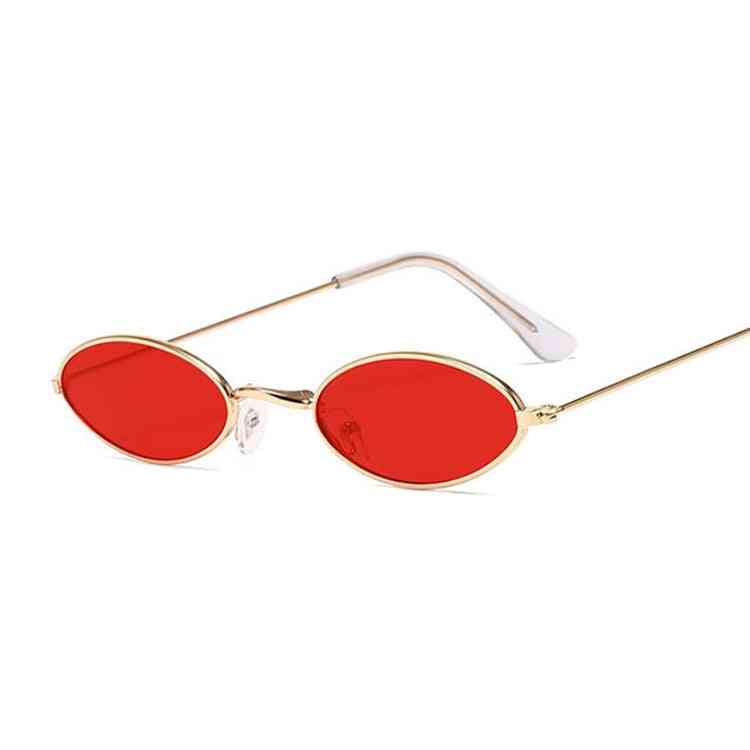 Liten ramme, designer vintage stil ovale solbriller