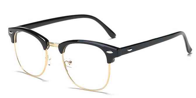 класическа късогледство, оптични очила, метална рамка за очила / жени