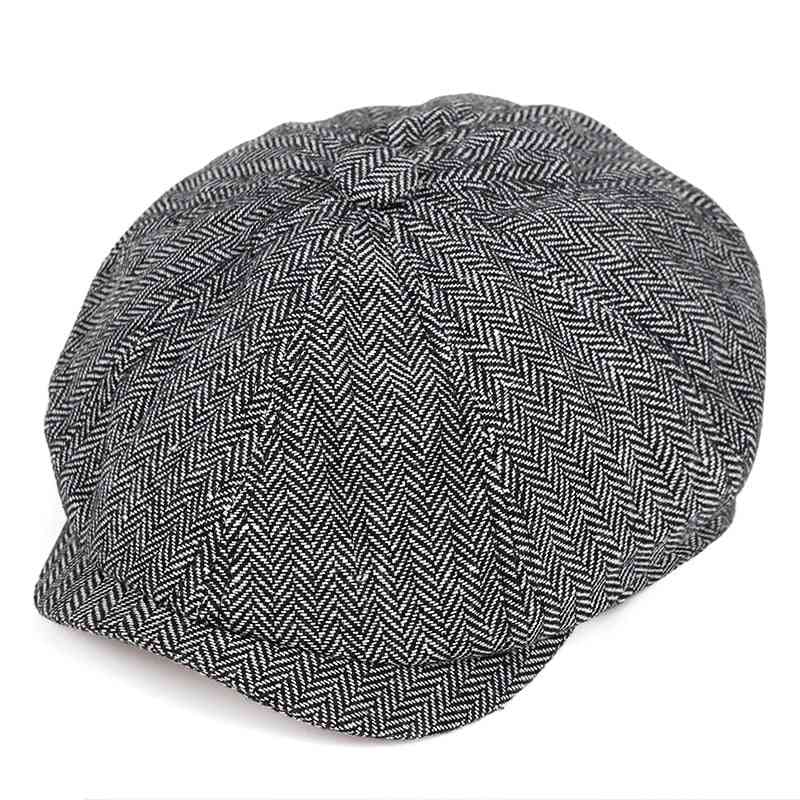 Retro åttekant britiske malere hatter, berets sildben flate caps