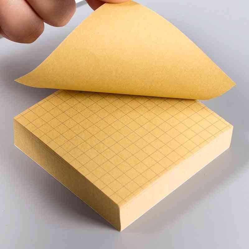 Kraft Paper Dot/grid/line/blank Post-it Memo Pad 100 Sheets Sticky Notes