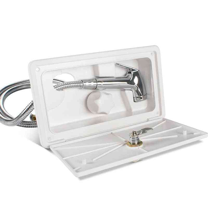 Rv Shower Box Kit With Lock-includes Faucet, Hose Wand Boat