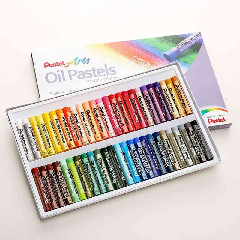 Round Shaped Crayons Set, Soft Professional Oil Pastels Drawing Pen For