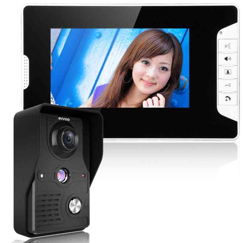 Vizuális kaputelefon csengő, vezetékes videó kaputelefon rendszer beltéri monitor