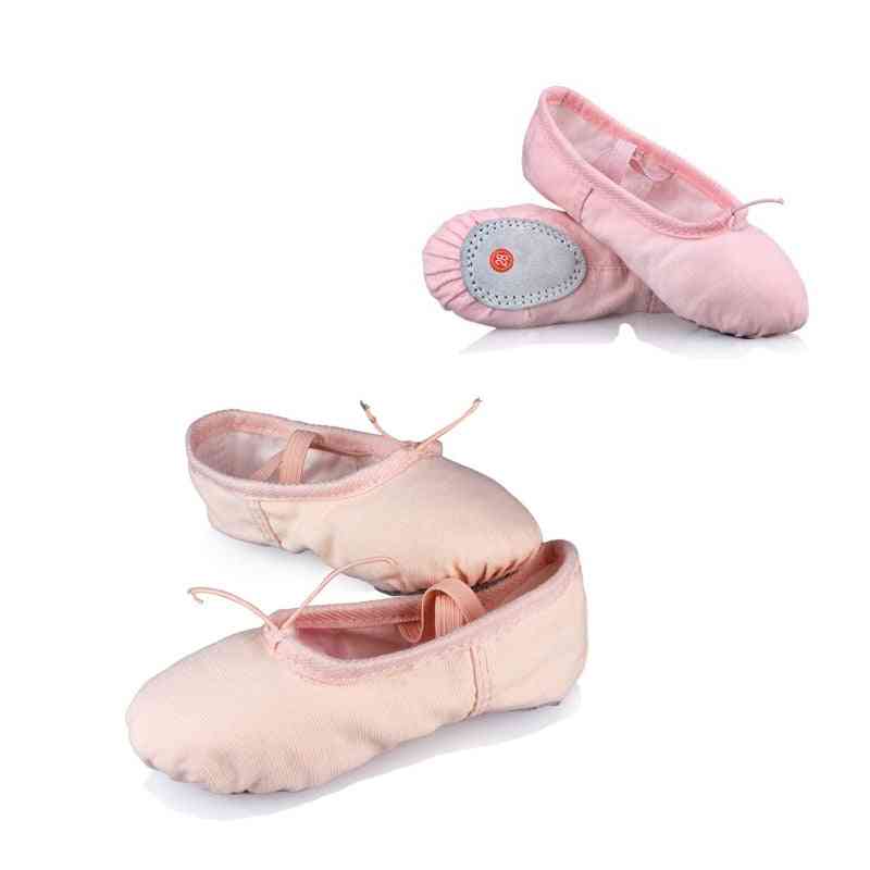 Professional Child Cotton Canvas Soft  Ballet Dance Practice Shoes