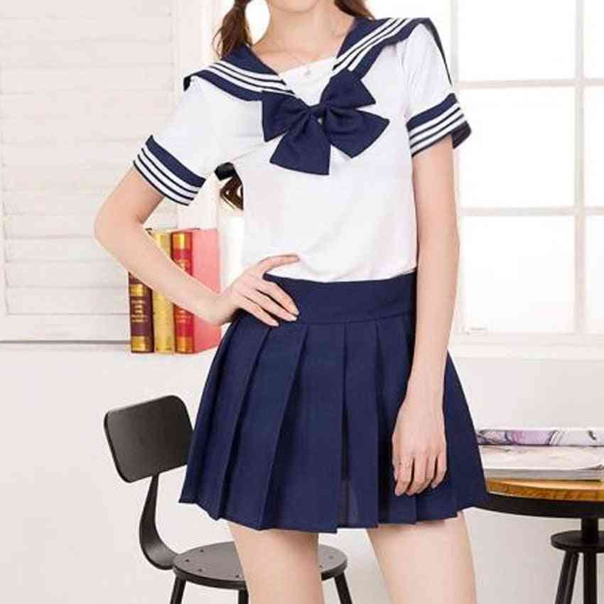 Femeie uniformă școlară costume cosplay, fustă plisată student