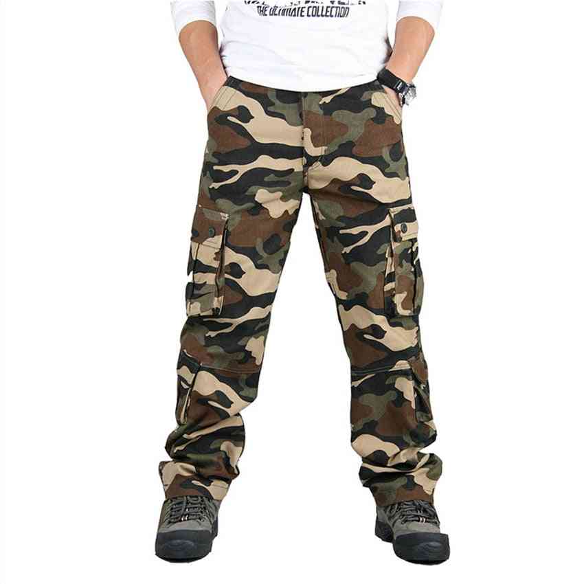 Férfi katonai hadsereg egyenruha, álcázó taktikai nadrág szabadtéri kiképzési munkához