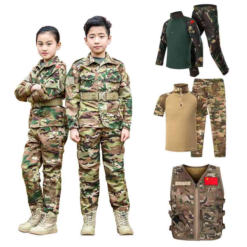 Conjunto de uniforme militar, jaqueta e calça de combate tático