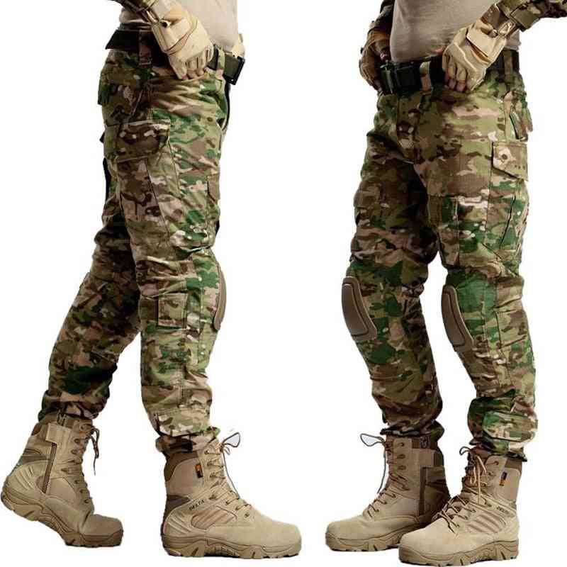Army Military Uniform Trouser Frog Paintball Combat Pants With Knee Pads