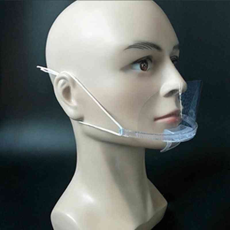 Ristorante anti-appannamento saliva chef, maschere per il viso in plastica per la ristorazione dell'hotel antipolvere