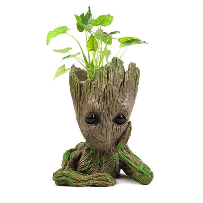 Strongwell groot саксия плантатор фигурки дърво човек сладък модел играчка градина за деца