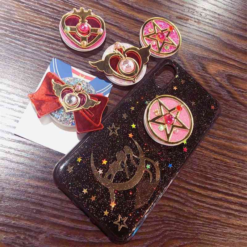 Universal Sailor Moon-telefonsträckkonsol tecknad fingerringhållare