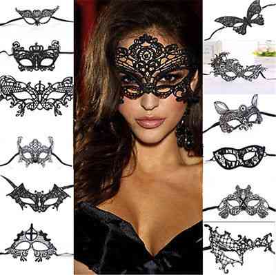 Masque pour les yeux en dentelle pour femmes, jeu de costume d'halloween pour bal masqué