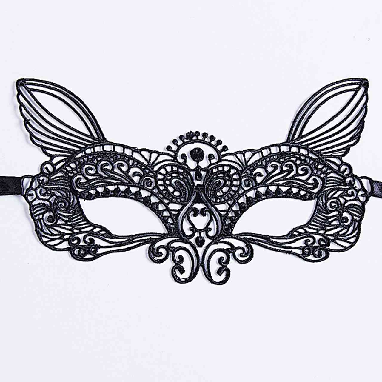 Máscara de renda feminina para os olhos, fantasia de halloween do baile de máscaras