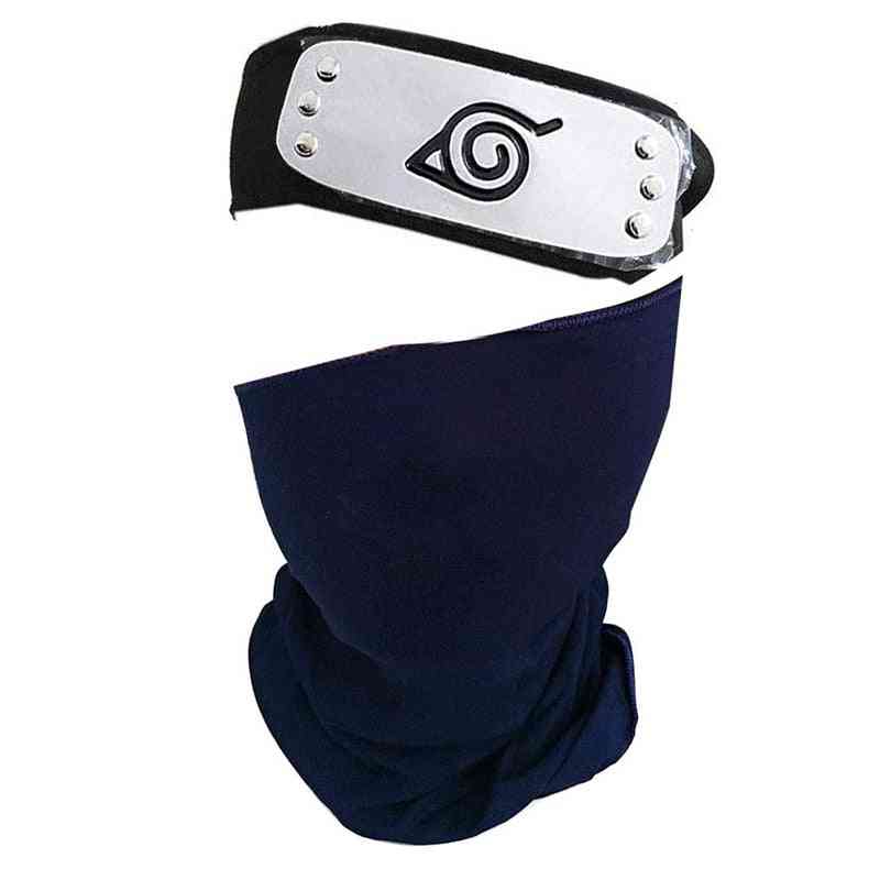Naruto Hatake Kakashi Cosplay Headband Outfit Anime Masks Props Accessory