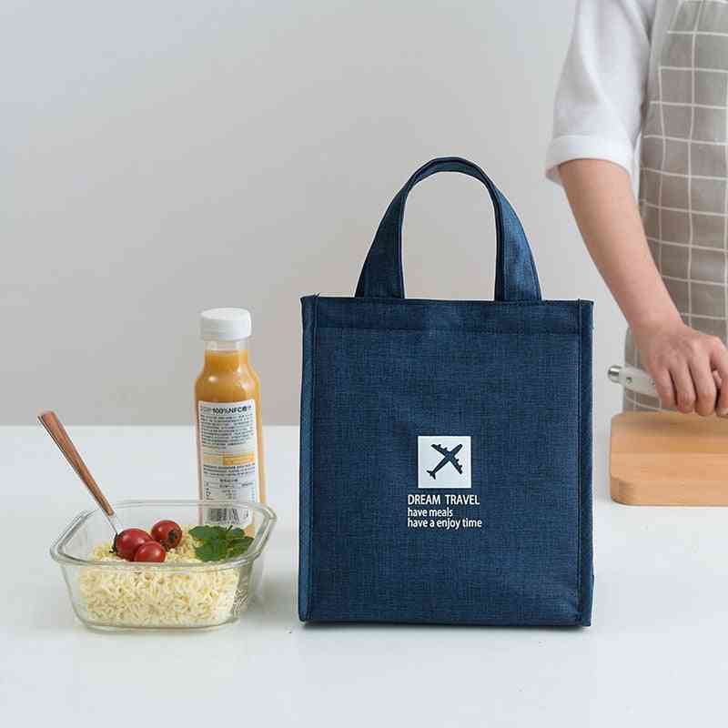 Modna przenośna termiczna torba na lunch, akcesoria do woreczków bento do świeżej żywności