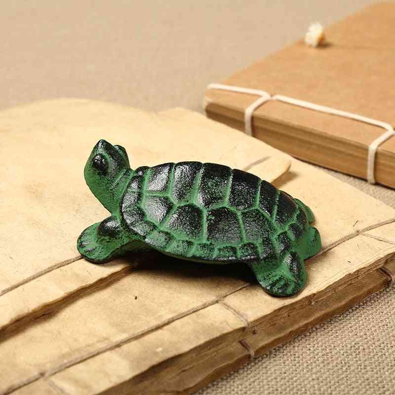 Peso del papel en forma de tortuga de hierro fundido