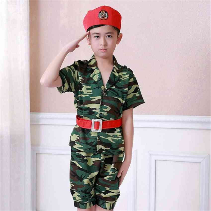 Kamouflage soldatkläder för flicka & pojke