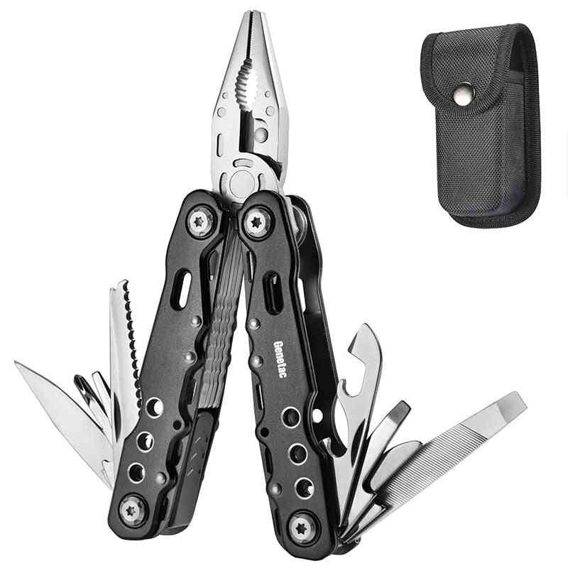 Multi Folding Plier Tools- Pliers Camping Fishing Outdoor Survival Knife, Scissors & Hammer