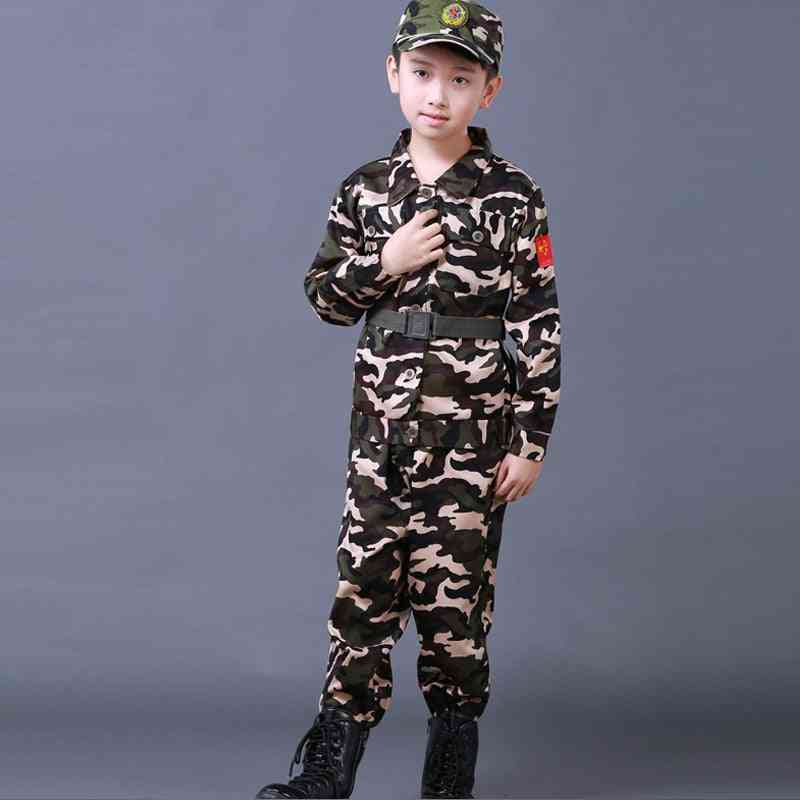 Børn camouflage, militær uniform sæt-1