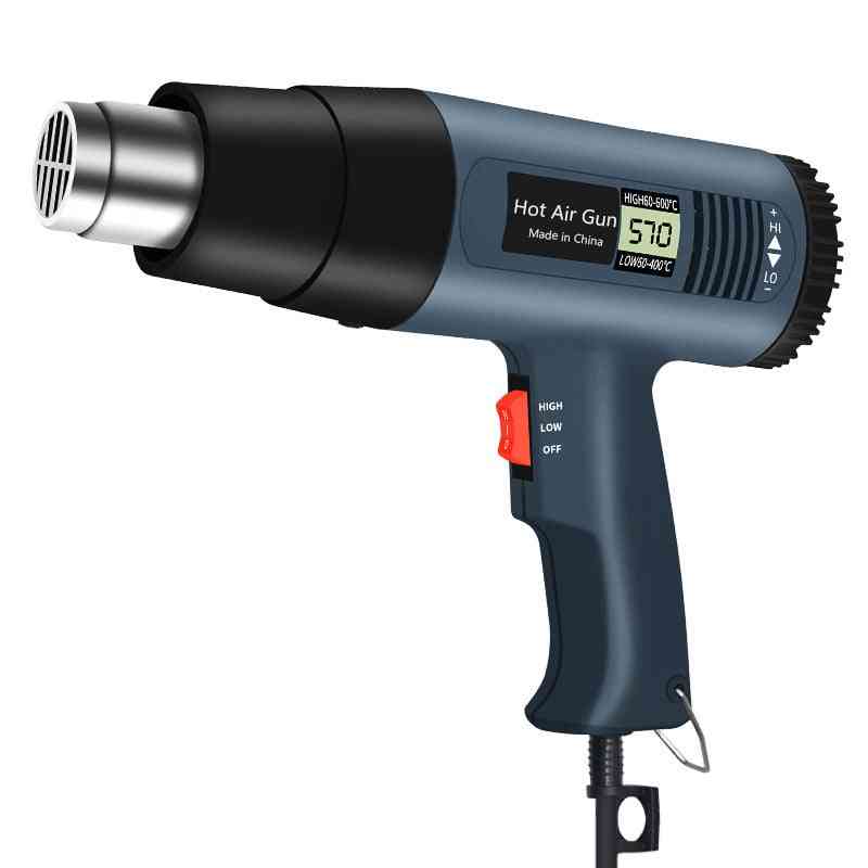 Digital Lcd Display Electric Hot Air Gun, Hair Dryer Heat Wrapping Thermal Power Tool