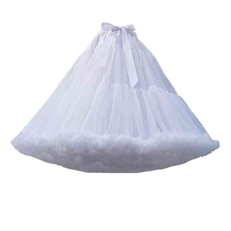 Women Fluffy Princess Cotton Skirt, Brace Tutu Soft Yarn Boneless Cloud Petticoat