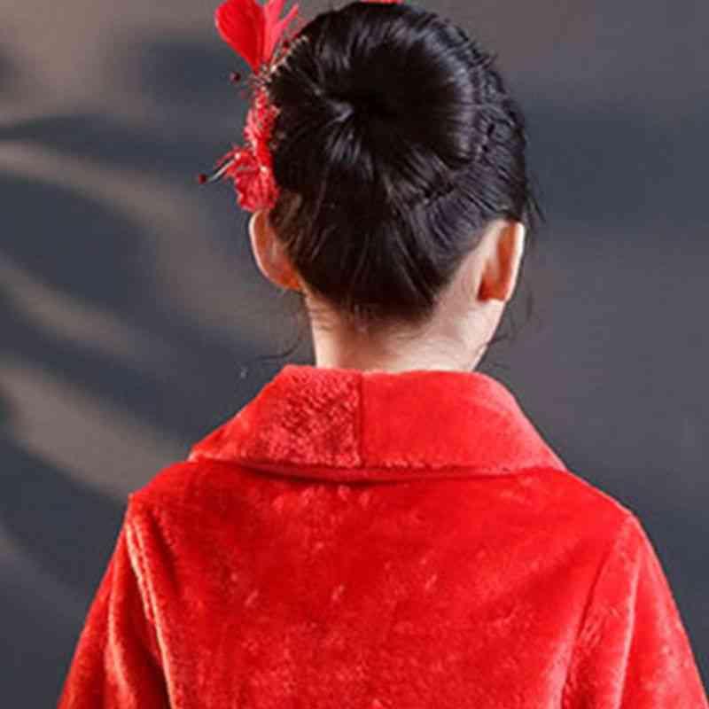 Kids Princess Thicken Plush Wraps Shawl, Flower Long Sleeve, Bolero Shrug Cape, Jacket With Pompom Tie