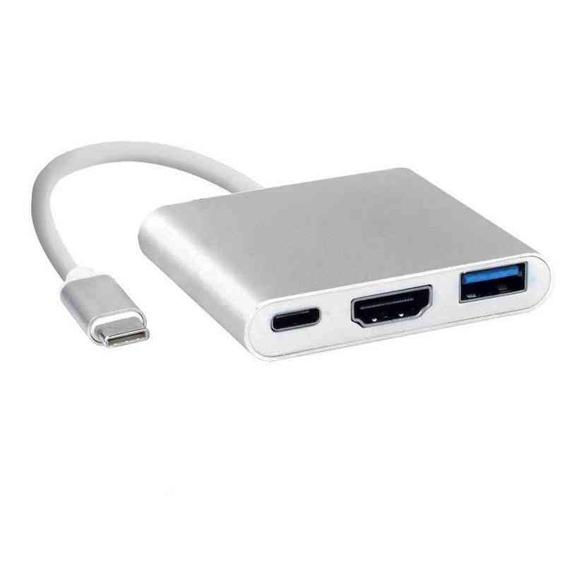 3 adaptér rozbočovač USB typu C na dokovací stanici HDMI s PD pro MacBook Pro / Air
