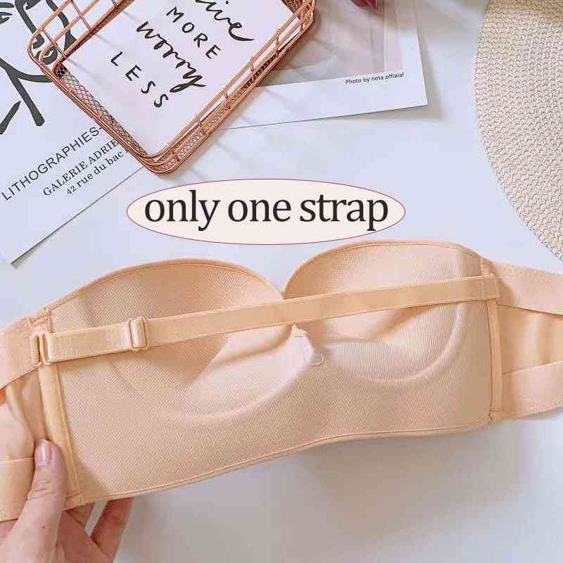 Invisible Strapless, Lingerie Backless, Seamless Push-up, Underwear Bra