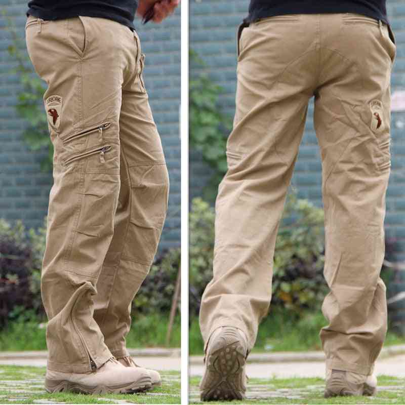 Men's Cargo Pants, Army Military Style, Tactical Male Camo Cotton Many Pocket Camouflage Trousers