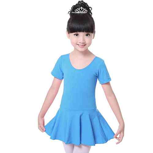 Dívčí bavlněné gymnastické trikotové baletní šaty