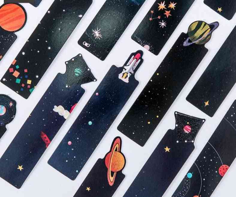 30 unidades / caixa de marcadores impressos com padrões de belo universo pequeno