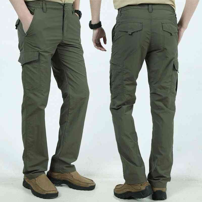 Men Summer Casual Army Military Style Trousers, Waterproof Quick Dry Tactical Pants