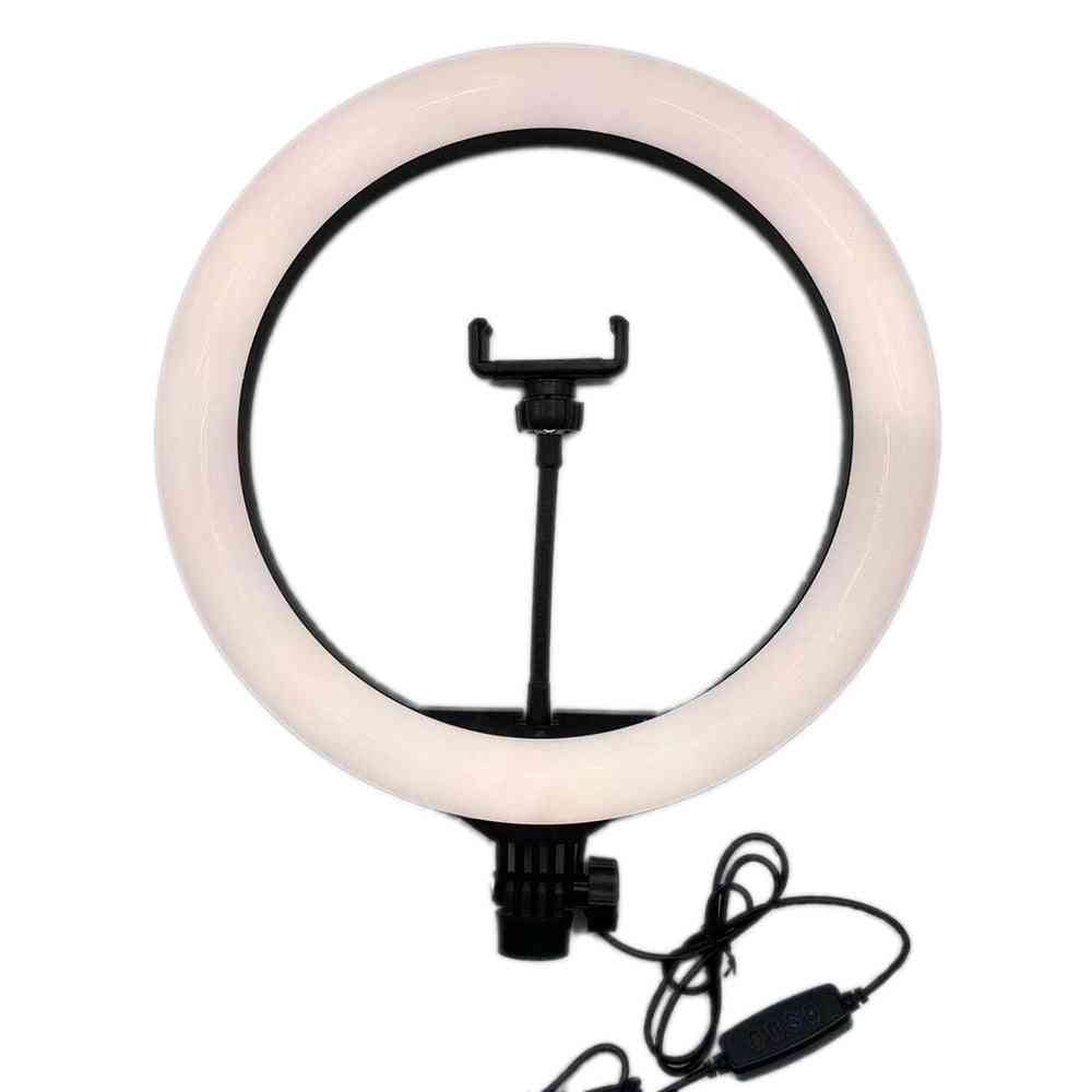 Usb Led Selfie Ring Light Cell Phone Photography Lighting With Tripod