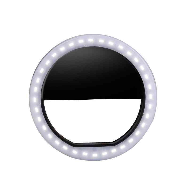 Usb charge led selfie ringlicht voor telefoons