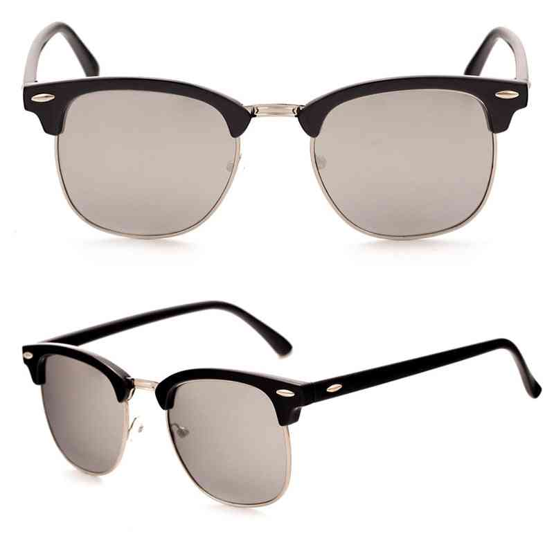 Semi-rame femei bărbați polarizați ochelari de soare retro marca designer clasic