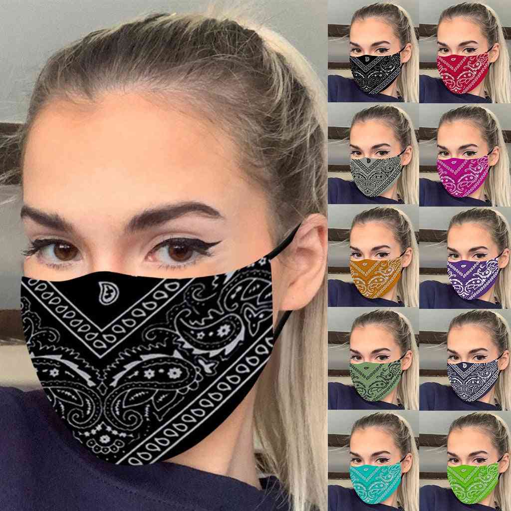 Washable Mask, Printed Windbreak Seamless Outdoor Riding Quick-drying Keep Masks