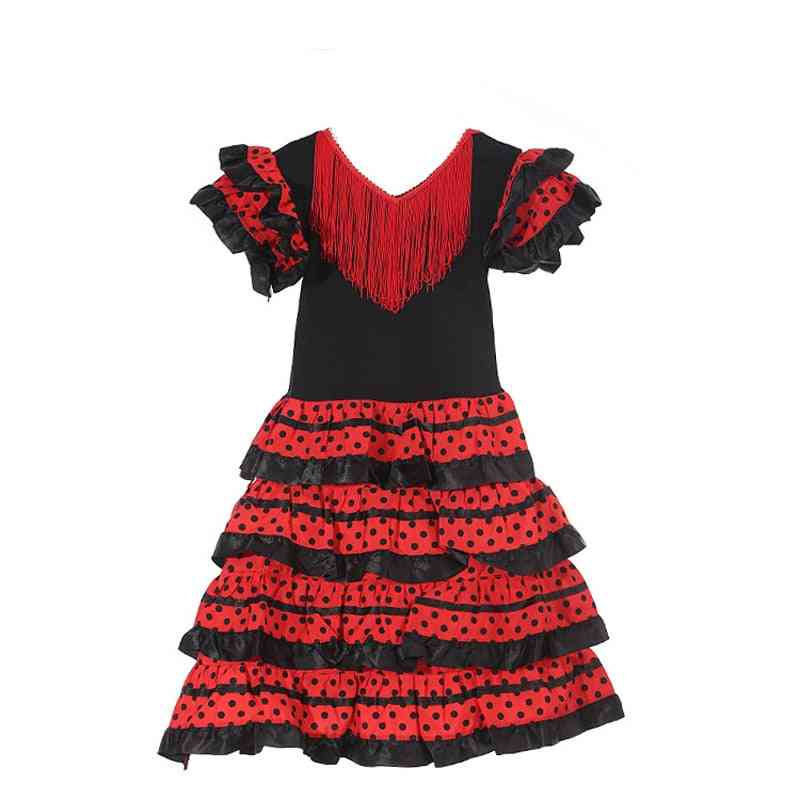 Vestido de baile flamenco tradicional para